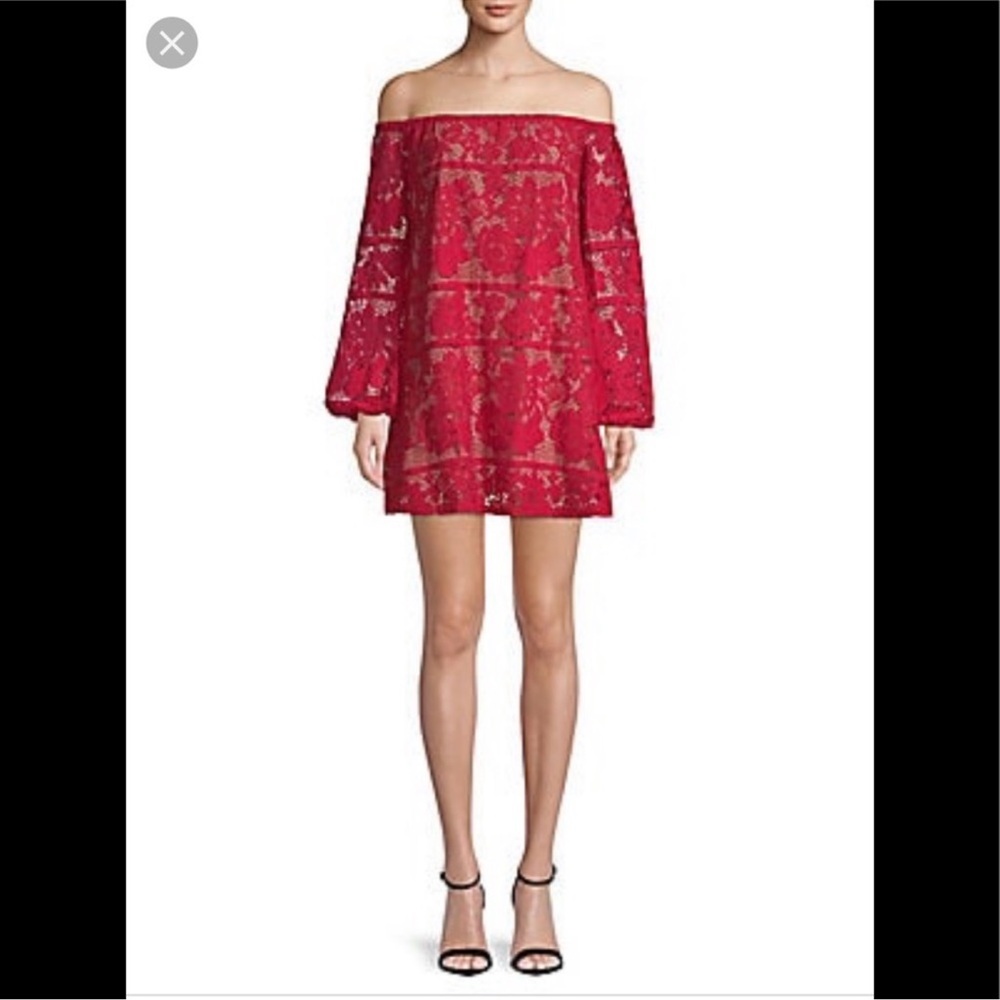 💥SOLD💥For love and lemons 🍋 lace red dress S